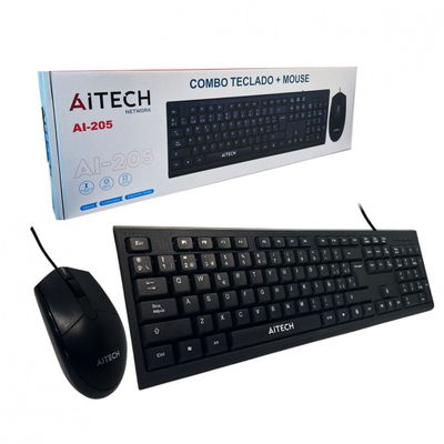 TECLADO Y MOUSE - COMBO USB - AITECH AI-205 
