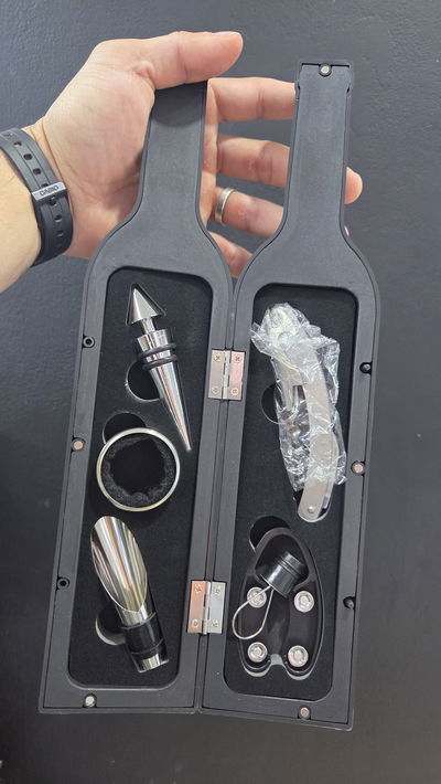 Set Destapador Botella De Vino Con Accesorios 5 Piezas