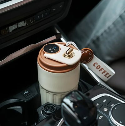 Vaso cafetero con led. Acero 450ml