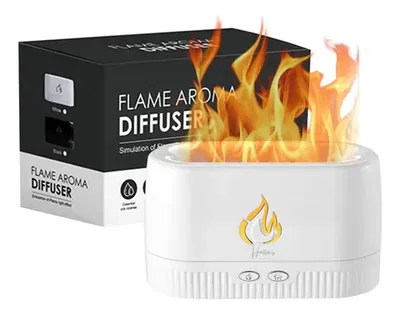 Difusor Aromatico Netmak Nm-df8 Llama Fuego Color Blanco