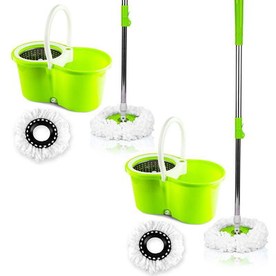 Balde escurridor giratorio centrifugo + lampazo con mopa