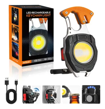 Mini Linterna Led Portatil P/ Camping Multifuncion 8en1 Usb