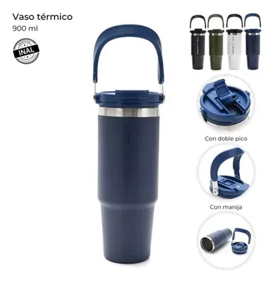 Vaso térmico acero con manija 900ml doble picó 