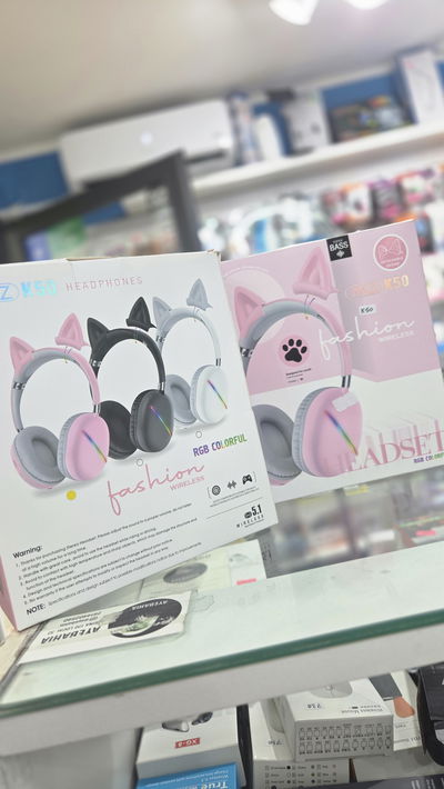 AURICULAR BT VINCHA - AKZ K50 RGB (OREJAS DESMONTABLES)