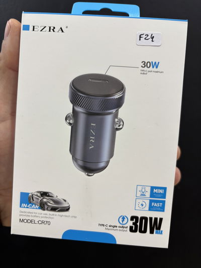 Cargador auto Cabezal Tipo C 30w