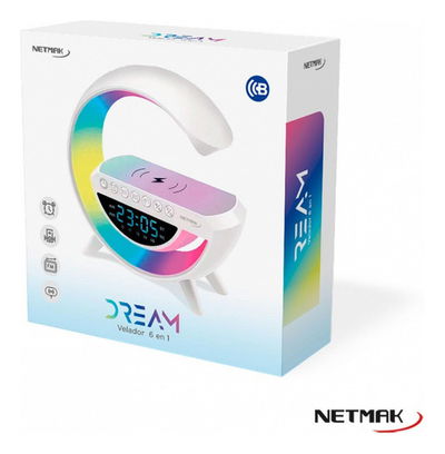 Lámpara De Mesa Rgb Parlante Bluetooh Cargador Inalámbrico  