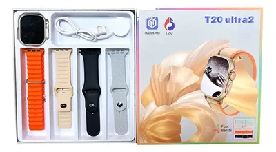 Reloj Smartwatch T20 Ultra 2 Con 4 Mallas Intercambiables