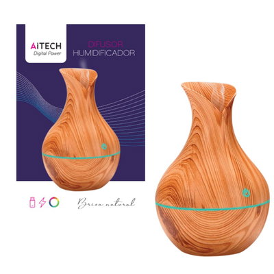 HUMIDIFICADOR AROMATICO AITECH SIMIL MADERA 200ML