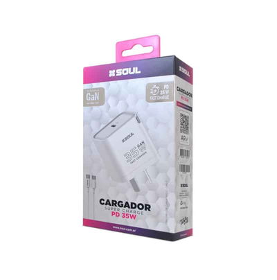 Cargador SOUL FC PD 35W GaN TYPE C a Type-C