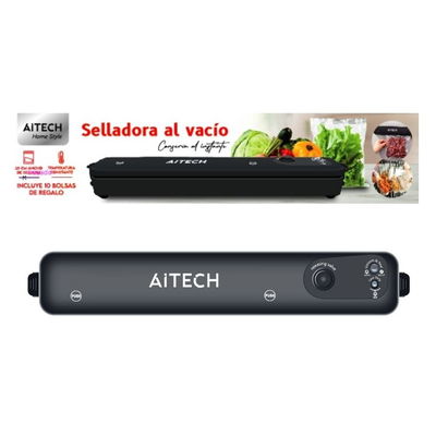 SELLADORA AL VACIO AITECH 25CM DE ANCHO ENVASADORA HOGAREÑA C/10 BOLSAS