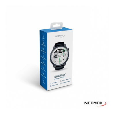 RELOJ SMARTWATCH NETMAK NM-ENERGY NEGRO