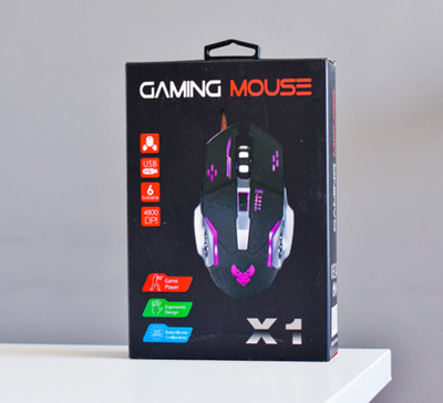 MOUSE GAMER - GAMING MOUSE X1 RGB 4800 DPI 6 BOTONES