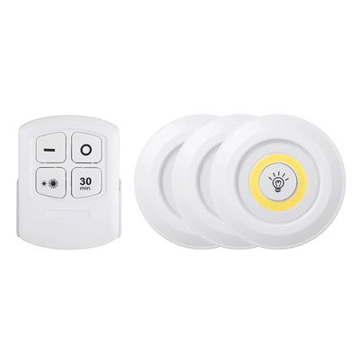 SET 3 LUCES LED CON CONTROL REMOTO BLANCO