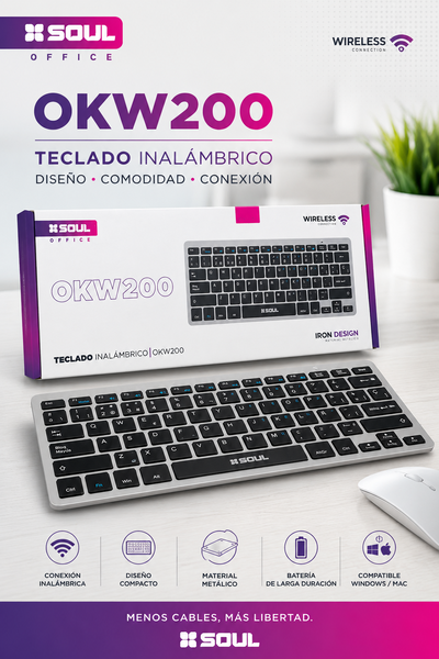 SOUL Teclado inalámbrico OKW200