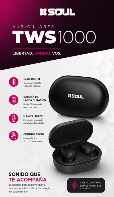 Tws 1000 soul inalámbrico 