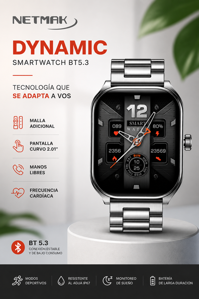 RELOJ SMARTWATCH NETMAK NM-DYNAMIC