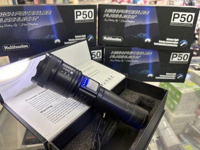 Linterna P50 Táctica Militar Camping Led Zoom Recargable Color De La Luz Blanco Blanco