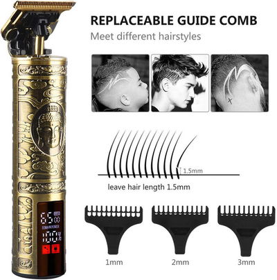 Cortadora De Pelo Vintage Digital Led Vintagel T-9 Dragon
