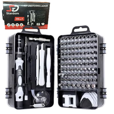 Set de Destornilladores de Precisión 115 en 1 p/ reparación celular STARDOM SD-1151