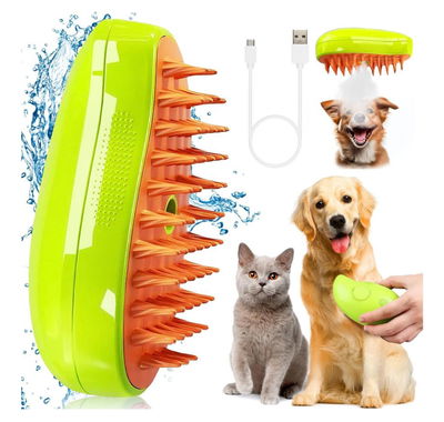 Cepillo Automatico A Vapor Perros Quita Pelos Gatos Mascotas