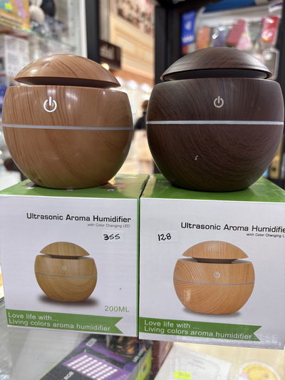 HUMIDIFICADOR VAPORIZADOR MADERA CON LUZ LED USB