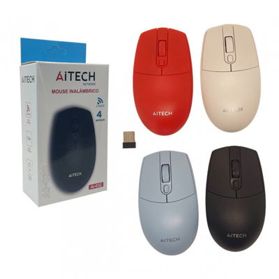 MOUSE INALAMBRICO - AITECH AI-032 4 BOTONES 2.4GHZ COLORES SURTIDOS