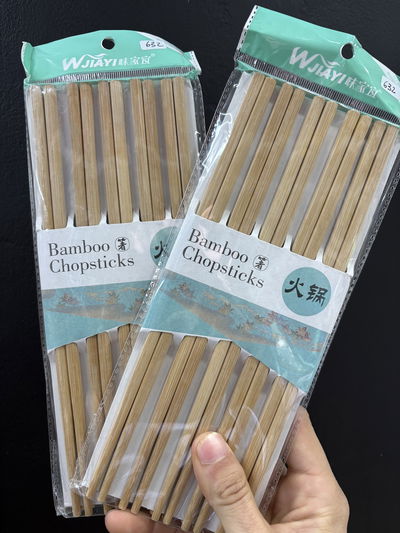 Set Pares Palitos Chinos Orieltales Bamboo Bambu Sushi