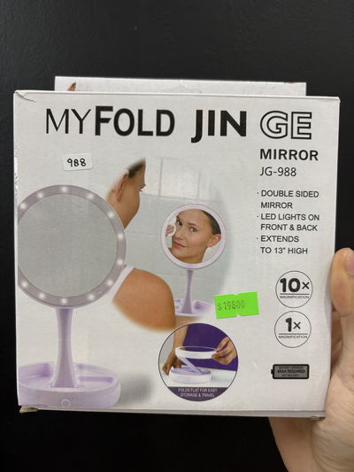 ESPEJO DOBLE LUZ LED USB MAQUILLAJE PORTATIL 5V