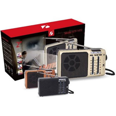 RADIO 4 BANDAS RECARGABLE /LINTERNA AM/FM 2" KTF-1472
