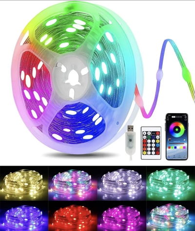 Guirnalda Alambre Led Pixel Usb Rgb 10m Audio App Sumergible