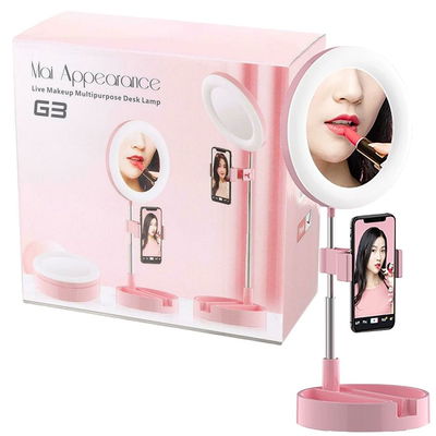 ARO LED CON ESPEJO Y ORGANIZADOR DE MAKEUP