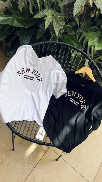 Remera New York bordada 