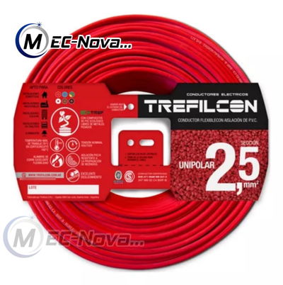 CABLE Unip. 2,5mm 100mts   Rojo   TREFILCON