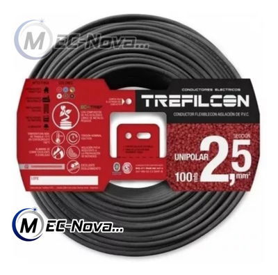 CABLE Unip. 2,5mm 100mts  Negro  TREFILCON