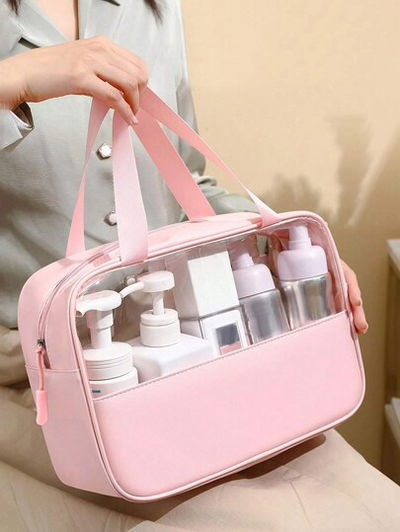Neceser grande impermeable rosa