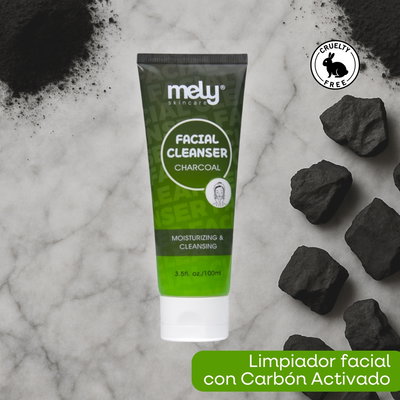 Limpiador facial con extracto de carbono mely 