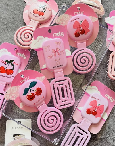 Cepillo con espejo para cartera 