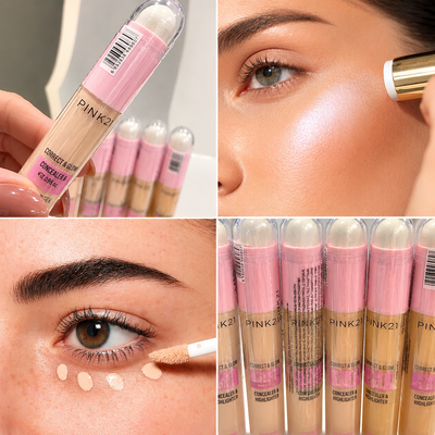 Corrector de ojeras más iluminador pink 21 