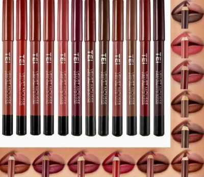 Set de delineadores para labios x12 unidades 