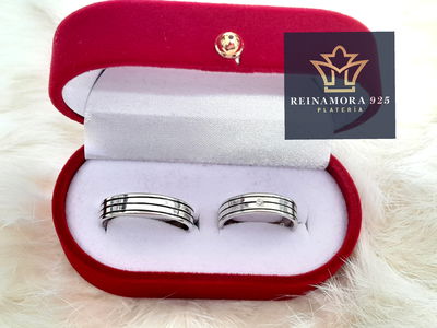 Alianzas Plata 925 cinta 5mm 3 líneas cz