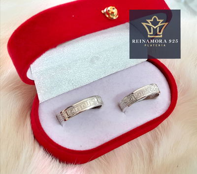 Alianzas Plata 925 cinta 5mm guardas 