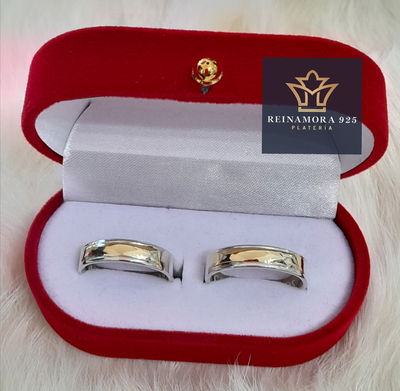 Alianzas Plata 925 cinta 5mm con dublé