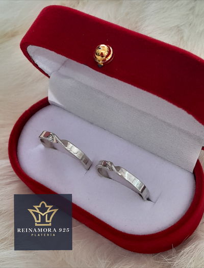 Alianzas Plata 925 cinta 3mm lazo