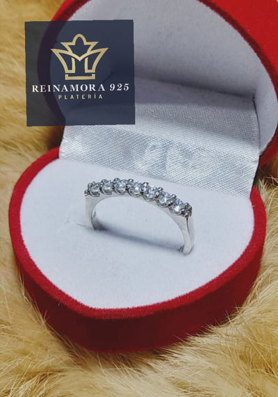 Anillo Plata 925 Cz Medio cintillo 2.5mm 2.9gr