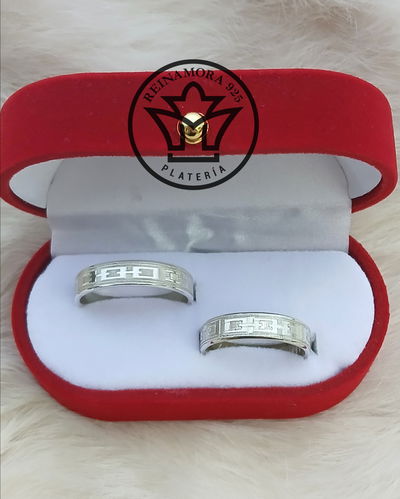 Alianzas Plata 925 Cinta 5mm Guardas Cadena