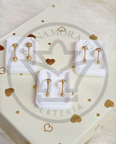 Abridores Acero Quirúrgico Dorado Bolitas Lisas 3, 5, 7 y 9mm