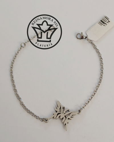Pulsera Acero Quirúrgico Mariposa Calado
