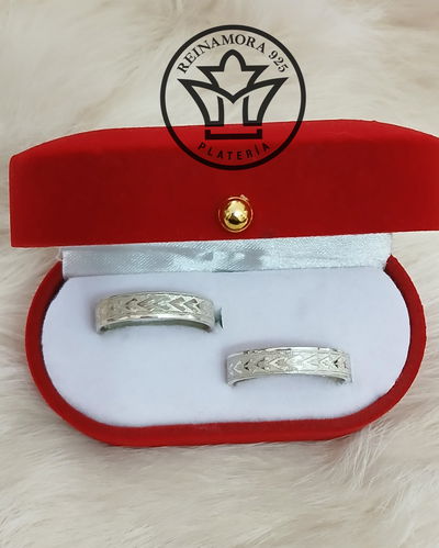 Alianzas Plata 925 Cinta 5mm Guardas Punta de Flecha