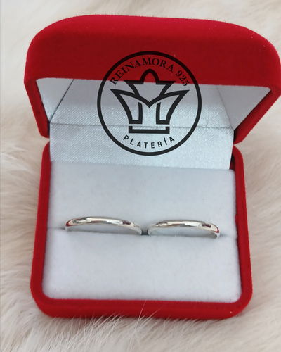 Alianzas Plata 925 Media Caña 2mm