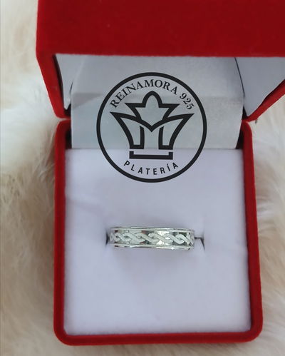 Anillo Plata 925 Cinta 5mm Guarda Lazo